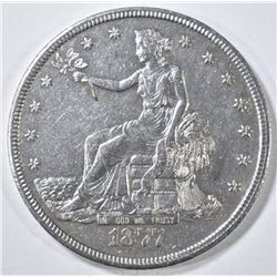 1877-CC TRADE DOLLAR, AU
