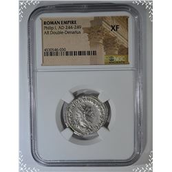 244-249 AD.  ROMAN EMPIRE PHILIP I  DOUBLE-