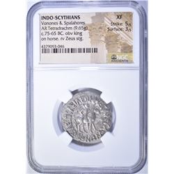 75-65 BC.  INDO-SCYTHIANS  VONONES & SPALAHORES