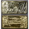 Image 1 : 2-HAMILTON MINT GOLD PLATED 1oz SILVER BARS