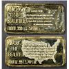 Image 2 : 2-HAMILTON MINT GOLD PLATED 1oz SILVER BARS