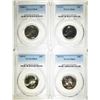 Image 1 : 4 WASHINGTON QUARTERS PCGS PR-68