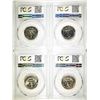 Image 2 : 4 WASHINGTON QUARTERS PCGS PR-68
