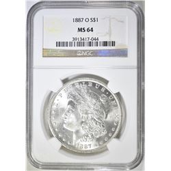 1887-O MORGAN DOLLAR  NGC MS-64