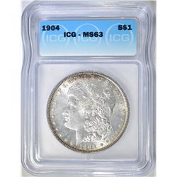 1904 MORGAN DOLLAR  ICG MS-63