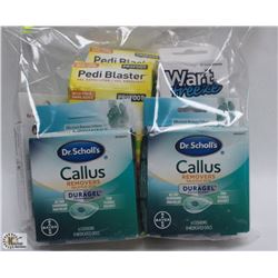 BAG OF ASSORTED FOOT PRODUCTS