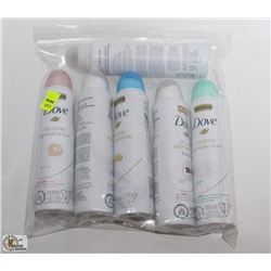 BAG OF DOVE ASSORTED SCENT ANTI PERSPIRANTS