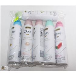 BAG OF DOVE ASSORTED SCENT ANTI PERSPIRANTS