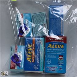 BAG OF ASSORTED ALEVE & ASPIRIN