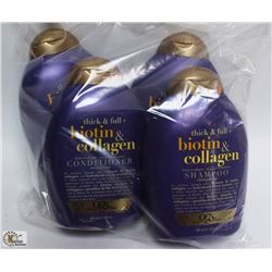 4 BOTTLE OF THICK AND FULL BIOTENE & COLLAGEN