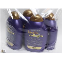 4 BOTTLES OF OGX SHAMPOO