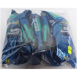 BAG OF GILLETTE ULTRAGRIP DISPOSABLE RAZORS