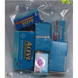 BAG OF ASSORTED ALEVE & ASPIRIN