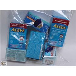 BAG OF ASSORTED ALEVE AND ASPIRIN