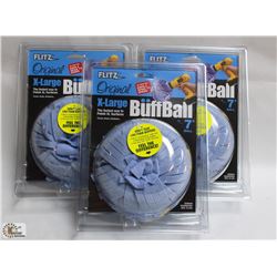 LOT OF 3 EXTRA LARGE BUFF BALLS