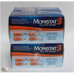 4 BOXES MONESTAT 3 DUAL PACKS