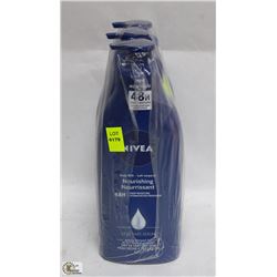 3 BOTTLES OF NIVEA MOISTURIZER