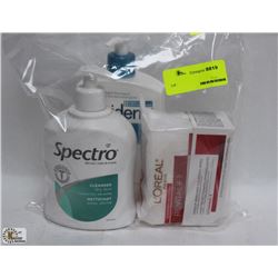 BAG OF ASSORTED MOISTURIZERS AND MAKE UP REMOVING