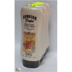 3 BOTTLES OF HAWAIIAN TROPIC SPF30 SUNSCREEN
