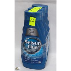 LOT OF SELSUN BLUE ANTI DANDRUFF SHAMPOO