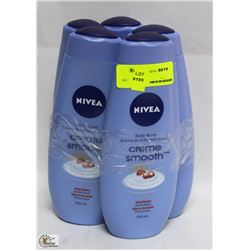 4 BOTTLES OF NIVEA BODY WASH