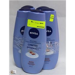 4 BOTTLES OF NIVEA BODY WASH