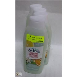 4 BOTTLES OF ST. IVES ENERGIZING BODY WASH