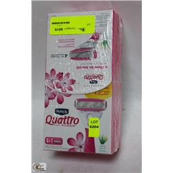 6 PACKS OF SCHICKS QUATTROS REPLACEMENT RAZORBLADE