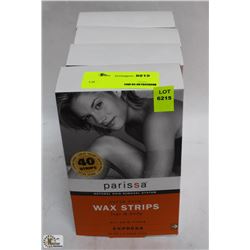 LOT OF 4 PARISSA SUPER PACK WAX STRIPS LEGS & BODY