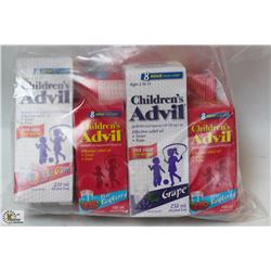 BAG OF ASSORTED ADVIL & TYLENOL LIQUID