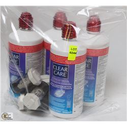 4 BOTTLES OF CLEAR CARE CLEANING AND DISINFECTING