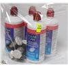 Image 1 : 4 BOTTLES OF CLEAR CARE CLEANING AND DISINFECTING