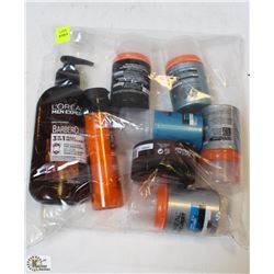 BAG OF ASSORTED MENS FACIAL PRODUCTS