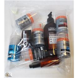 BAG OF ASSORTED MENS FACIAL PRODUCTS
