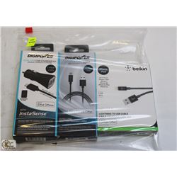 BAG OF ISTORE LIGHTENING CABLES FOR APPLE DEVICES
