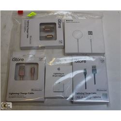 BAG OF ISTORE LIGHTENING CABLES FOR APPLE DEVICES