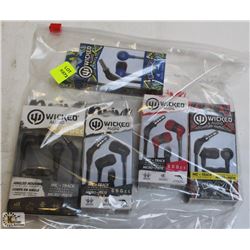 BAG OF WICKED AUDIO HEADPHONES