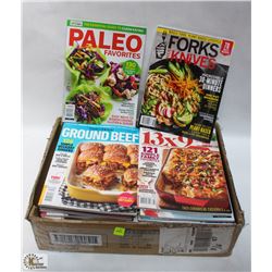 FLAT OF ASSORTED COOKING MAGAZINES
