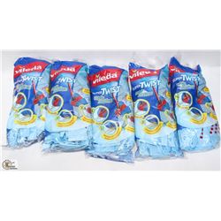 BAG OF 5 VILEDA SUPER TWIST MOP HEAD REFILLS