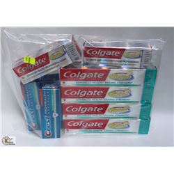 BAG OF 8 ASSORTED TOOTHPASTE