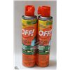Image 1 : 2 BOTTLES OF  OFF AREA BUG SPRAY YARD & DECK