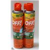 Image 1 : 2 BOTTLES OF  OFF AREA BUG SPRAY YARD & DECK
