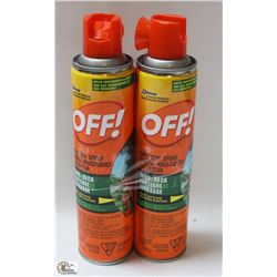 2 BOTTLES OF  OFF AREA BUG SPRAY YARD & DECK