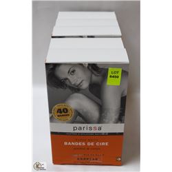 5 BOXES OF PARISSA SUPER PACK WAX STRIPS