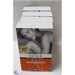 4 BOXES OF PARISSA SUPER PACK WAX STRIPS
