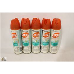 5 BOTTLES OF OFF INSECT REPELLENT