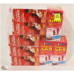 BAG OF ASSORTED CHILDRENS TYLENOL & ADVIL