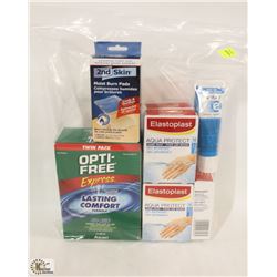 BAG OF ASSORTED FIRST AID PRODUCTS