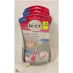4 BOXES OF VEET FACE PRECISION WAX AND CARE