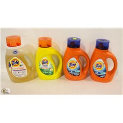 4 BOTTLES OF TIDE LAUNDRY DETERGENT